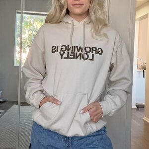 LONELY GHOST Women's Cream Hoodie